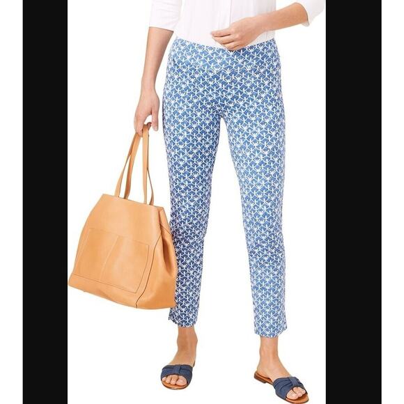 J. McLaughlin Size Small S Newport Catalina Cloth Parrot Bird Tropical Pants - Picture 2 of 8